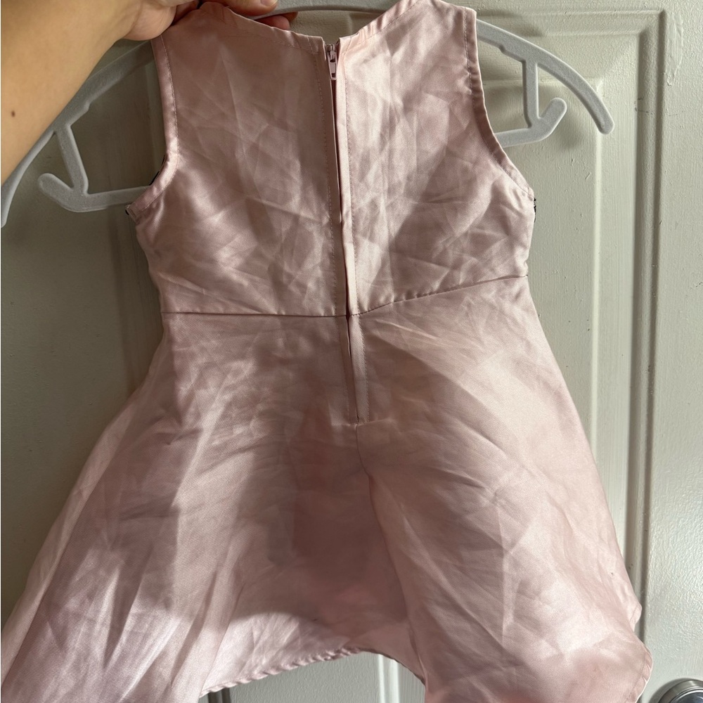 Sweet Heart Rose kids blush satin dress and coat set size 3T - Picture 6 of 12